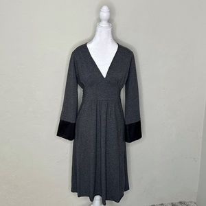 Collective Clothing Long-Sleeved Gray/Black Dress- Large